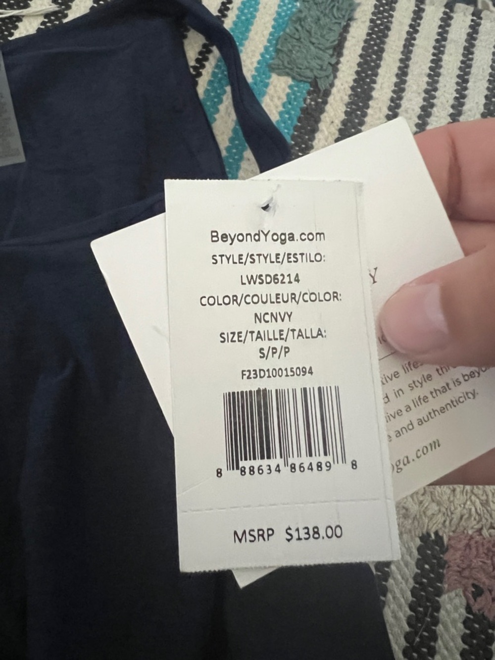 Nwt Beyond Yoga Tank Dress Womens Small Blue Square Neck Midi Athleisure Summer - Picture 8 of 14